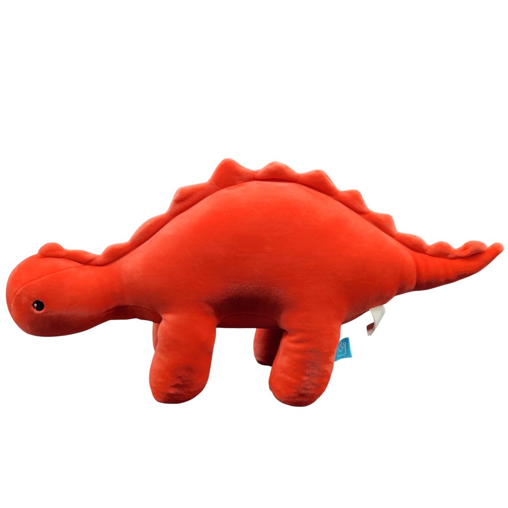 Manhatten Toys Red/Deep Pink Weighted Plush Dinosaur Toy Cute Kids Gift